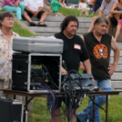 left and right center Frank Hawks John Silveira sound engineers.